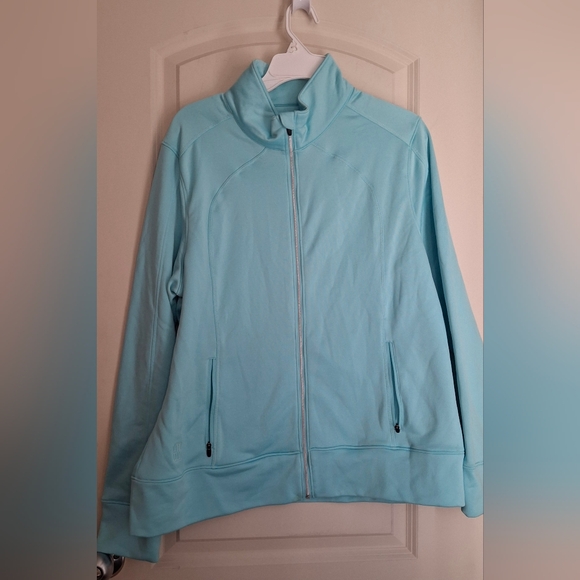 katie lord Jackets & Blazers - Kate Lord Tirquoise Jacket Women's Light Blue Jacket Sz XL Sporty Casual Gym 20